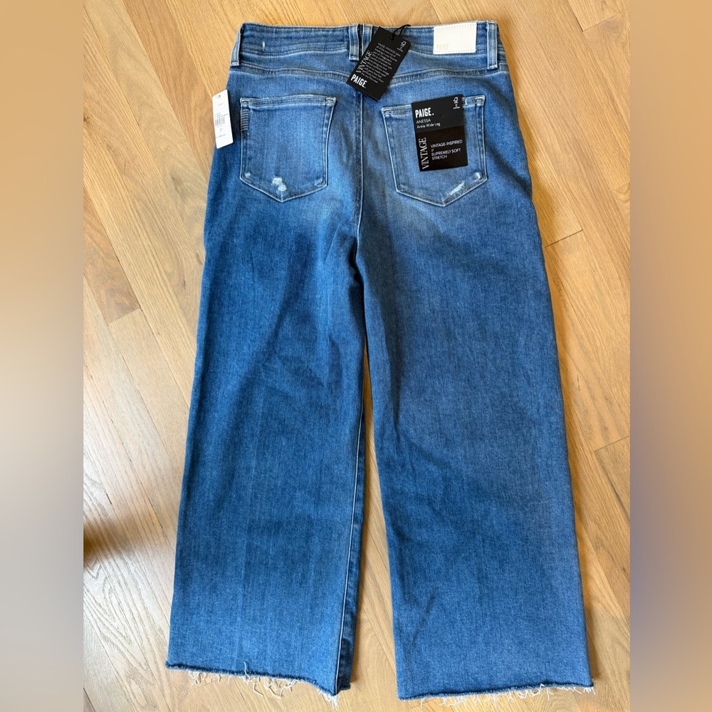 PAIGE Anessa Wide Leg Ankle Jeans, size 28 - Picture 2 of 7